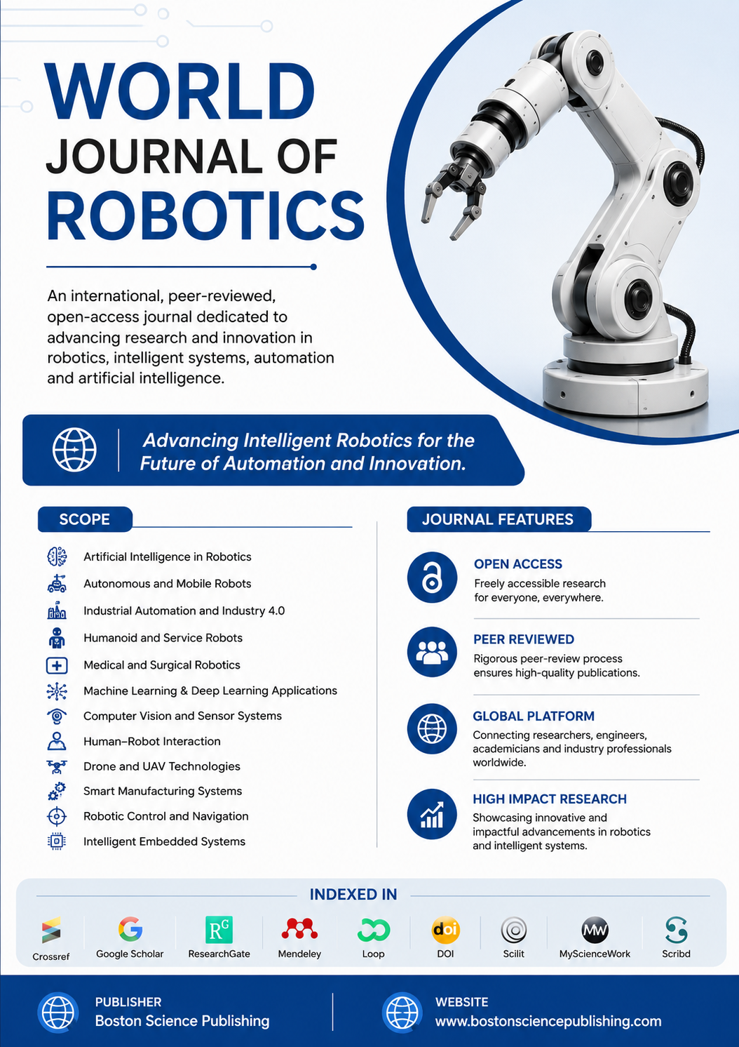 Science World Journal World Journal of Robotics | Boston Science Publishing